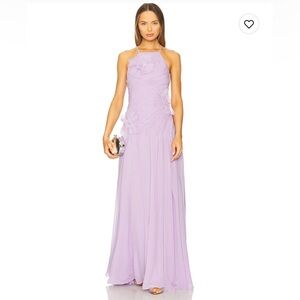 LEO LIN Amya Petal Gown Lilac